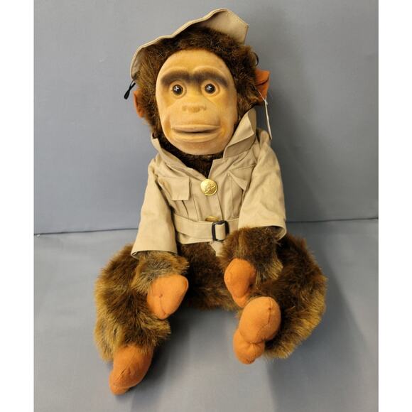 Shalom Toy Co Inc Realistic Safari Monkey Chimp Plush Toy 16" Brown Furry Tagged - Picture 1 of 15